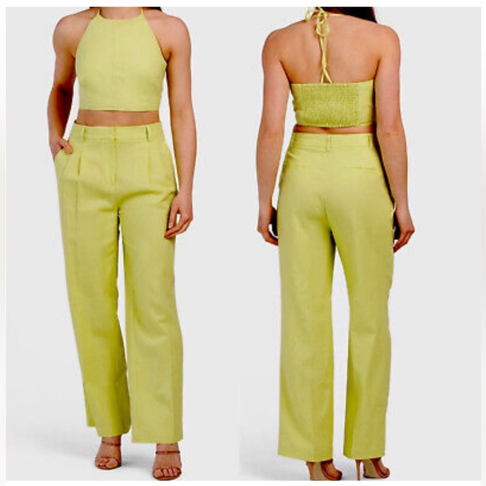 House of Harlow 1960 Green Top and Pant Suit Size Small NWT